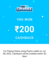 Paytm Flat 200 Cashback On Doing 6 transactions of Rs.99 or More | Akudo Add Money Get 33 % Cashback Best Use (User Specific)