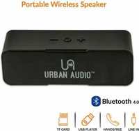 Urban Audio UA-01 Portable Wireless Speaker Bluetooth Audio Player with Mic | Black