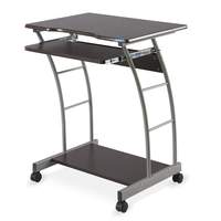 Nilkamal Leo Computer Trolley/Table (Black/Walnut)