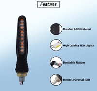 Autofledge Front, Rear, Side LED Indicator Light for Bajaj, Bullet, Datsun, Hero, Honda, KTM, Kawasaki, Royal Enfield, TVS, Universal For Bike, Yamaha 3 Series, 4 Series, 5 Series, 6 Series  (Blue)