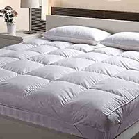 Linenovation King Size Bed 3000GSM Mattress Padding- 72 Inch X 78 Inch - White