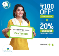 My Medical Shop - Up to 20% Off + Extra Rs.100 Off using code on Medicines of order above Rs.500