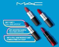 M.A.C Cosmetics : Buy 1, Get 1 Free on full size lipsticks