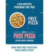 Get A Free Pizza After 6 Order