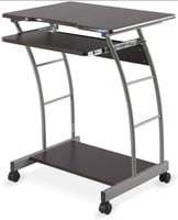 Nilkamal Leo Computer Trolley/Table (Black/Walnut) 