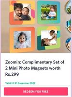 Myntra insider: Zoomin Complimentary Set of 2 Mini Photo Magnets worth Rs.299 @ 0 supercoin