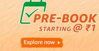 Pre-Book Deals Live - Grab Your Favorite Products Prebook At Just Re.1