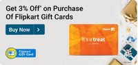 Flipkart Digital Gift Card @ 3% off upto Rs.150 on Min order of Rs.2000 using Credit Card (any payment mode)
