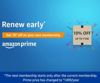  Renew Early And Pay Only ₹1399 For A Year Of Amazon Prime