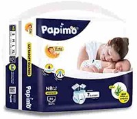Papimo New Born Baby Diapers with Aloe Vera,86 Count