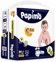 Papimo Baby Pants Diapers with Aloe Vera, Medium (7 - 12 kg), 76 Count