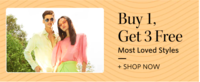  Myntra Flash Sale-  Buy 1 At MRP Get 3 Free & More Deals