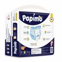 Papimo Baby Pants Diapers with Aloe Vera, Medium (7 - 12 kg), 76 Count