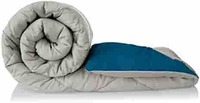 Amazon Brand - Solimo Microfibre Reversible Comforter, Double (Ash Grey & Deep Teal, 200 GSM)