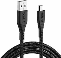 boAt Micro USB 55 Tangle-free, Sturdy Type C Cable with 3A Fast Charging & 480mbps Data Transmission(Black)