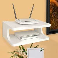 Furniture Cafe Set top Box Stand | WiFi Router Holder Wooden Wall Shelves | Setup Box Stand for Home 