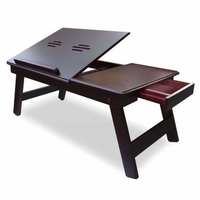 Ebee MDF Brown Laptop Table with Drawer at  899