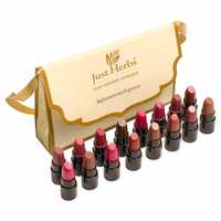 Just Herbs Ayurvedic Creamy Matte Lipstick Set  38gm ( Pack of 16)
