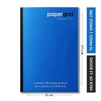 Papergrid Notebook - A4, 76 Pages, Soft Cover - Pack of 12 