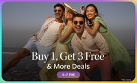 Buy 1 at MRP, Get 3 Free till midnight