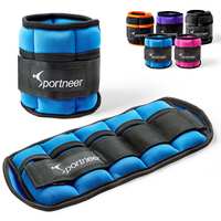 Ankle Weights, Adjustable Ankle Weights Wrist Straps 0.23-0.9Kg for Each,0.45-1.8Kg for 2 Pack, Ideal for Fitness Walking Running Jogging Exercise Gym Workout Men&Women Kids