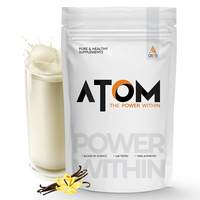 Asitis Nutrition ATOM Whey Protein 1kg with Digestive Enzymes | French Vanilla | 27g protein | 5.7g BCAA | Lab Tested
