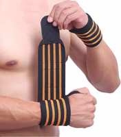 ABaO Wrist Support for Gym Workout, Band Brace Pack of 2 Wrist Support  (Orange)