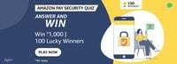 Amazon FACE Q3 Security Quiz Answers : Win ₹1000 (100 Lucky Winners)