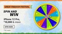 Amazon Great Freedom Festival Spin And Win Quiz Answer : Win iPhone 12 Pro, ₹10000 & more
