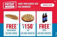 Domino's Free Pepsi Offer On Min Rs.200 Order & More Offers
