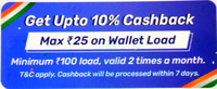 Bajaj Finserv App - Get upto 10% cashback (Max Rs.25) on Minimum Rs.100 wallet load (twice per account)