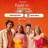 Myntra Right to Fashion Sale is here with Lighting Deals, Bank Offers and Much more!