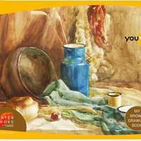 Navneet Youva | Brown Drawing Book | 27.5 cm X 34.7 cm | 36 Pages | Pack of 12