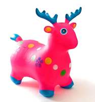 Tzoo® 24inches Large Size Inflatable Jumping & Riding Bouncing Reindeer Animal Hopper Toy for Kids