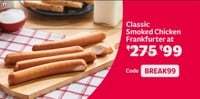Classic Smoked Chicken Frankfurter@99
