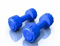 Starx Plastic Xpvc Dumbbell Set, Adult 1Kg, Set of 2 (Blue)