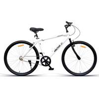 VECTOR 91 Freedom 26T White Single Speed Hybrid Cycle for Men, 18 Inches Steel Frame