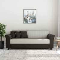 Amazon Brand - Solimo Victoria 3 Seater Fabric Sofa (Brown and Beige)