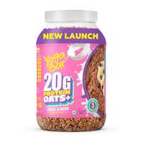 Yogabar 20g High Protein Oats 850g | Choco Almond Oatmeal | High Fiber | Breakfast cereal | Weight Management | Whey Protein |