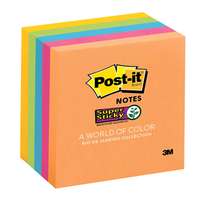 Post-it Super Sticky Notes, 2X Sticking Power, 3 in x 3 in, 5 Pads/Pack, 90 Sheets/Pad