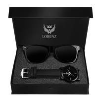 Lorenz Analogue Black Dial Men's Watch & Wayfarer Sunglasses Combo for Men |Gift Combo Set for Men & Boys (CM-103SN)