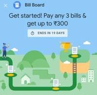 GPay Pay any 3 bill and get upto 300