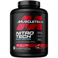 MuscleTech Nitrotech Whey Protein Powder Ultimate Muscle Building Formula for Muscle Support & Recovery Milk Chocolate - 2Kg