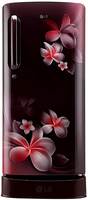 LG 190L 5 Star Direct-Cool Smart Inverter Single Door Refrigerator (GL-D201ASPZ, Scarlet Plumeria, Base stand with drawer)