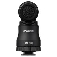 Canon DM-E100 Mic For DSLR Camera (Unidirectional Stereo Recording, Black)