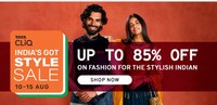 Tatacliq India's Got Style Sale [10 -15 Aug] Up to 85% Off + 10% Discount With Slice,Au,Axis  Kotak   Cards