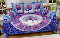 RajasthaniKart Classic 6 Piece 144 TC Cotton Diwan Set - Abstract, Multicolour