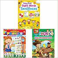 Very First Sight Words Sentences Level - 1+My Activity- Phonics Activity Book+Learn With Phonics Book - 4 (Set Of 3 Books) Product Bundle