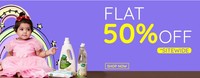 Flash sale : Flat 50% off Sitewide for limited time only 
