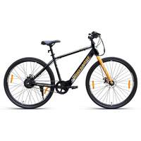 Ninety One Enigma 700C Single Speed Black Yellow Electric Cycle (Frame: 18 Inches, Ideal for Men)
